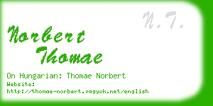 norbert thomae business card